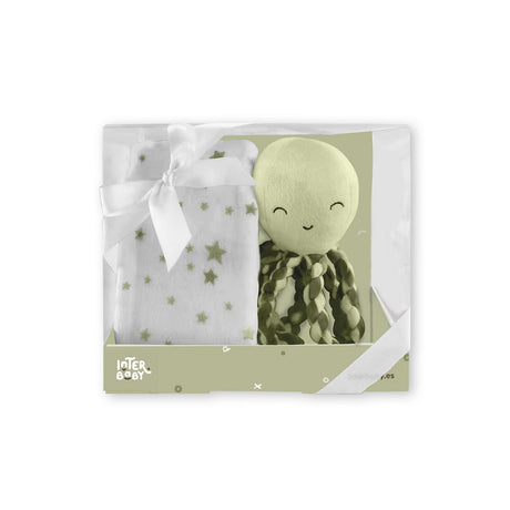 Interbaby's:Plush Octopus Friend and Cozy Blanket Set