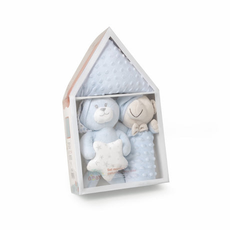 Interbaby Snuggle Set – Bear & Lamb Buddies with Blanket ( 3pc Set)