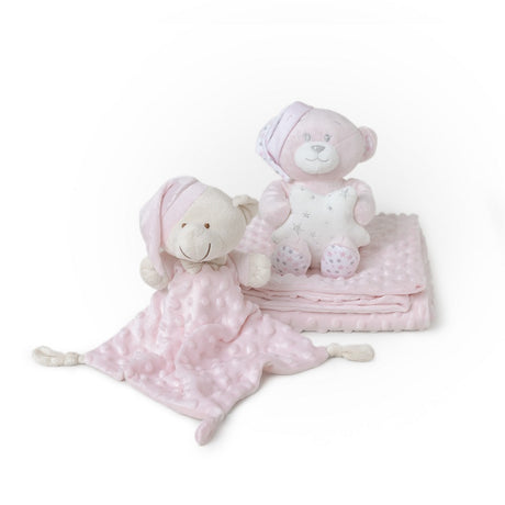 Interbaby Snuggle Set – Bear & Lamb Buddies with Blanket ( 3pc Set)